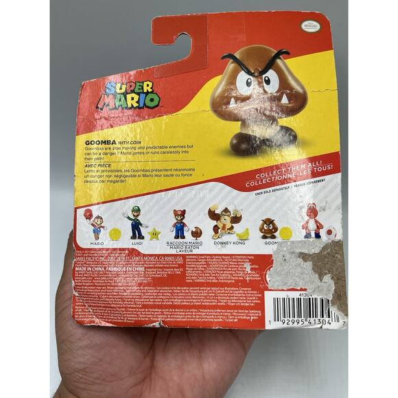 *FREE SHIP* 2.5" GOOMBA + COIN Super Mario World of Nintendo JAKKS PACIFIC - Picture 4 of 5